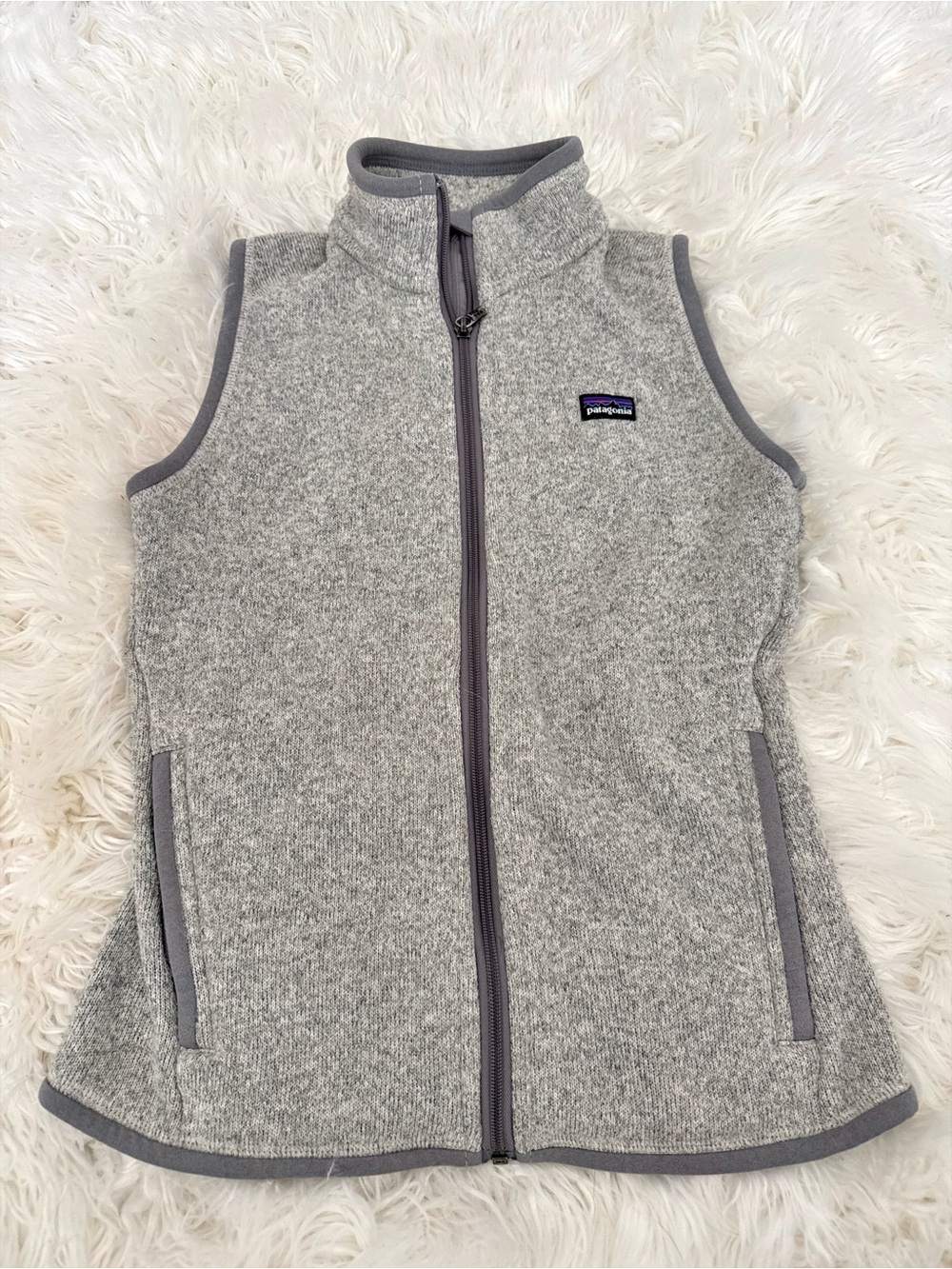 Patagonia womens Gray Cozy Fleece Vest - Lightweight Warmth